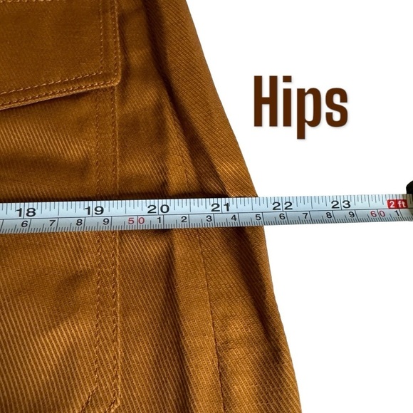 NWT Banana Republic Rust Orange Paper Bag Skirt with Belt womens 14 petite - Picture 9 of 10